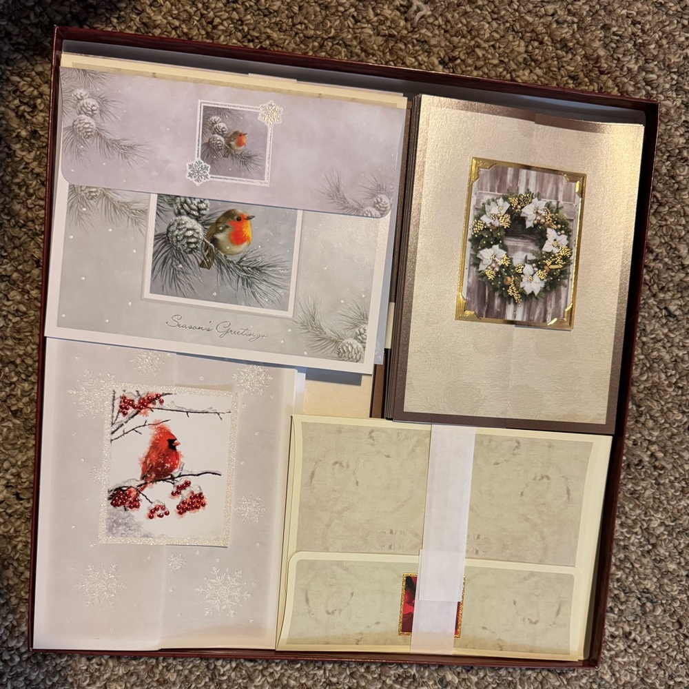 40 card 4 styles Elegant Holiday Greeting Card Set